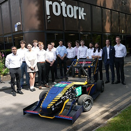 Rotork hosted the launch event for Team Bath Racing Electric car